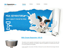 Tablet Screenshot of milkseparators.com